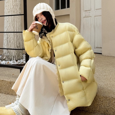 90%白鸭绒羽绒服女2025冬季新款