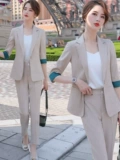 Классический костюм, тонкий комплект, куртка, коллекция 2021, в корейском стиле