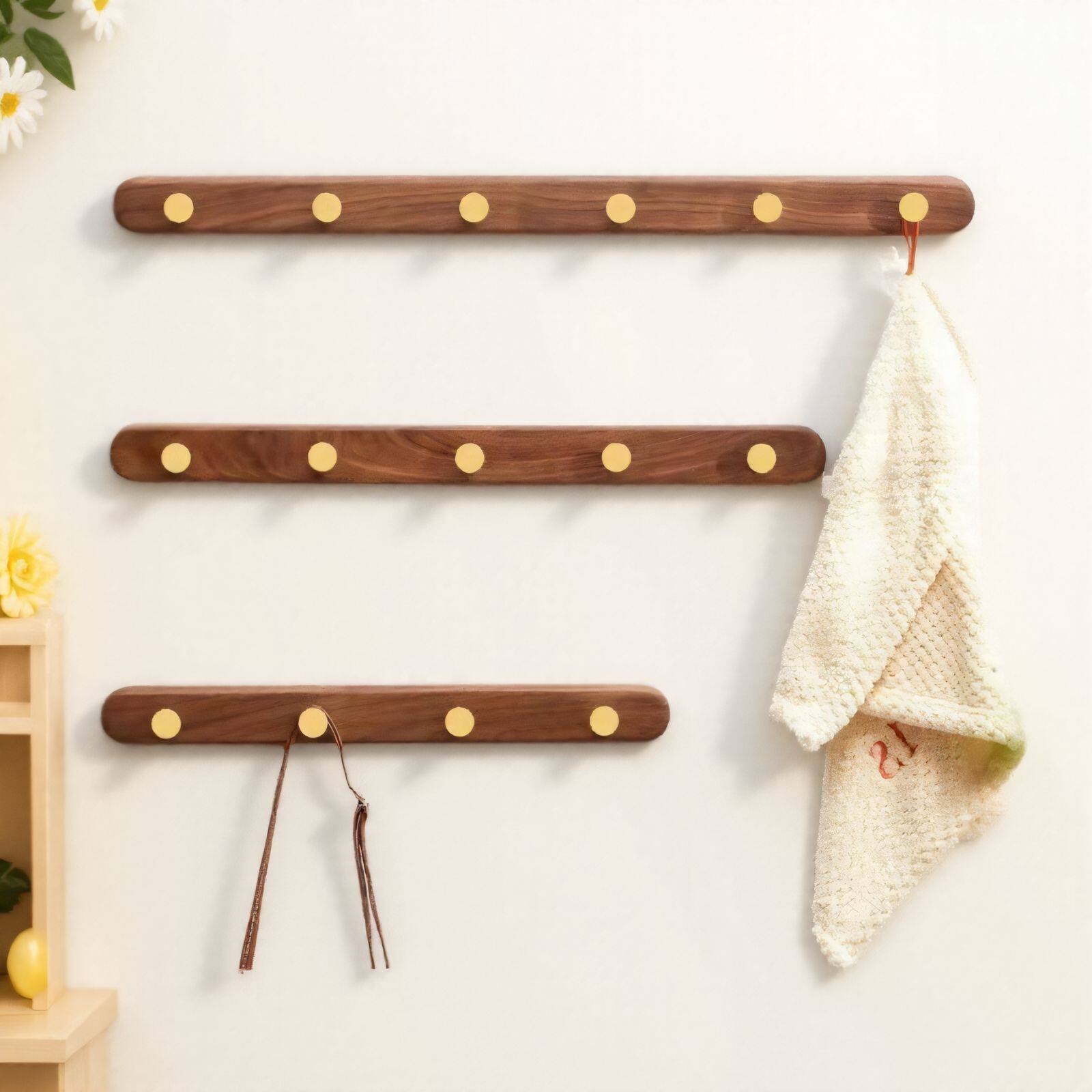 入户门挂衣钩高级轻奢免打孔实木挂衣钩壁挂墙壁不占空间的挂衣架