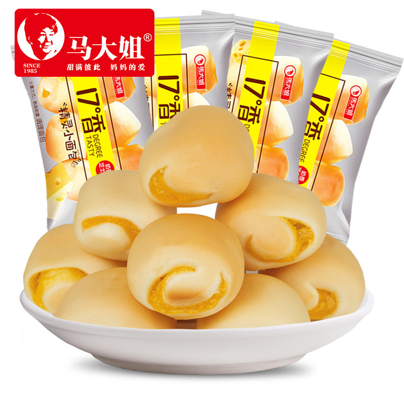 马大姐芝士味零食精灵小面包图片
