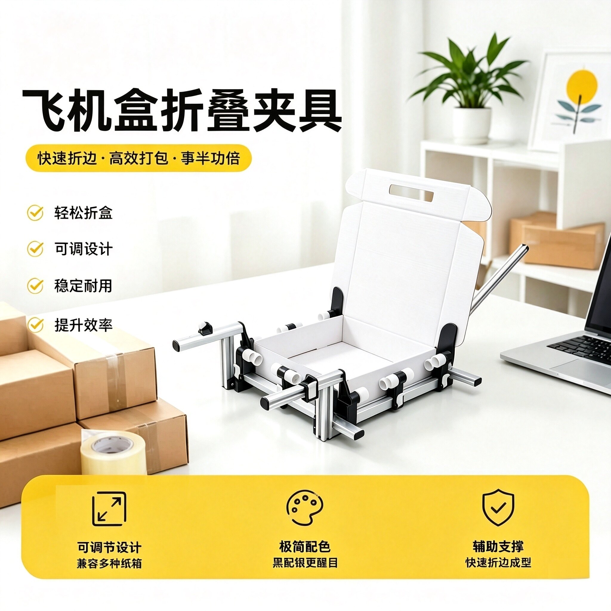 懒之宝飞机盒折叠工具