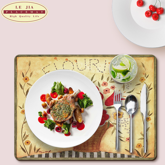 出口欧美木质环保餐垫杯垫桌垫隔热垫  简约款爱的世界