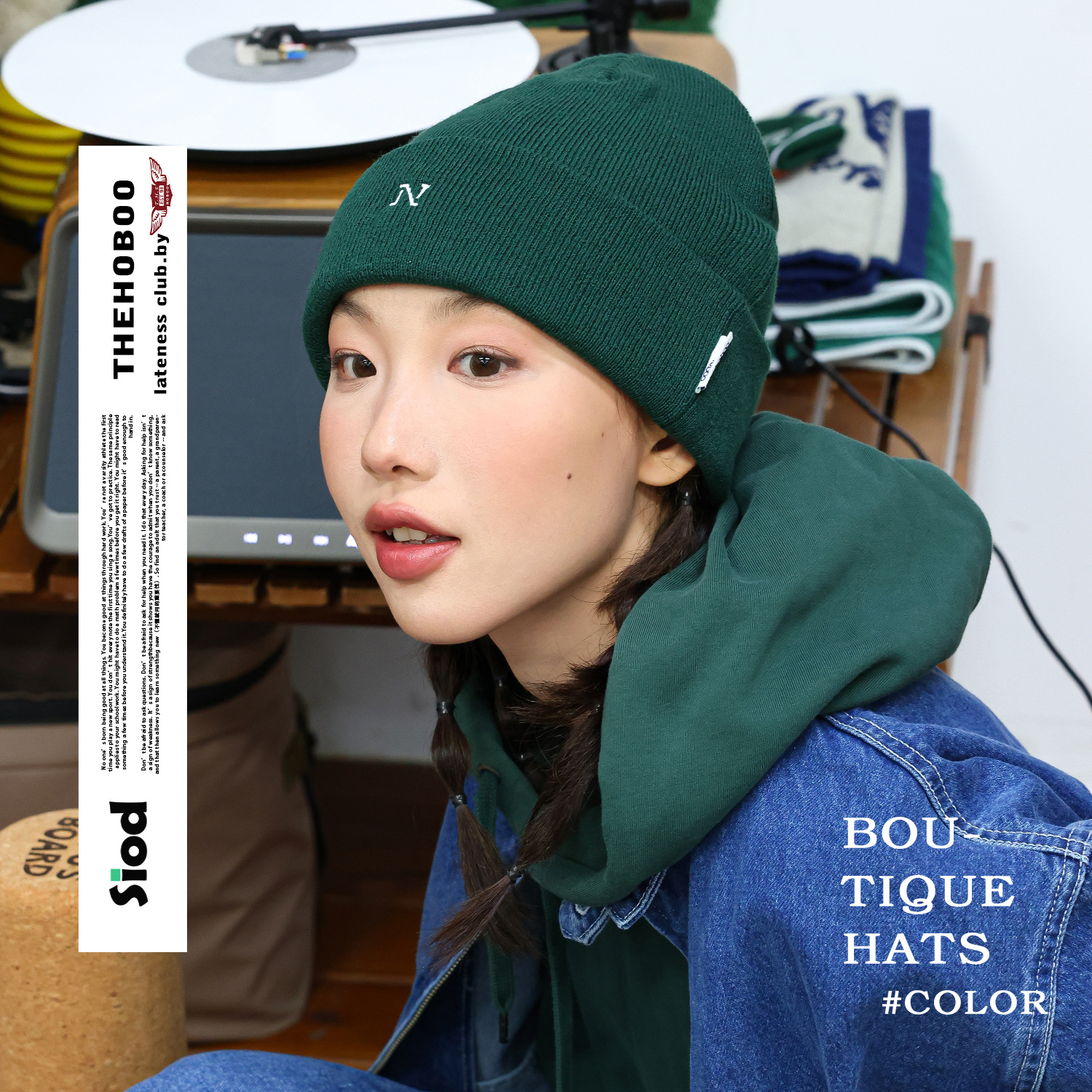 骑行帽子男女同款新款毛线帽女秋冬保暖冷帽男帽子针织帽百搭简约