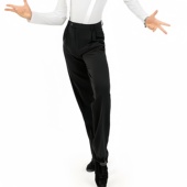 专业拉丁舞蹈修身 小脚西裤 黑色夏季 男士 国标舞跳舞练功表演长裤 子