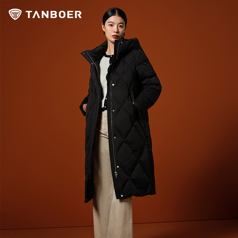 坦博尔通勤战衣羽绒服女