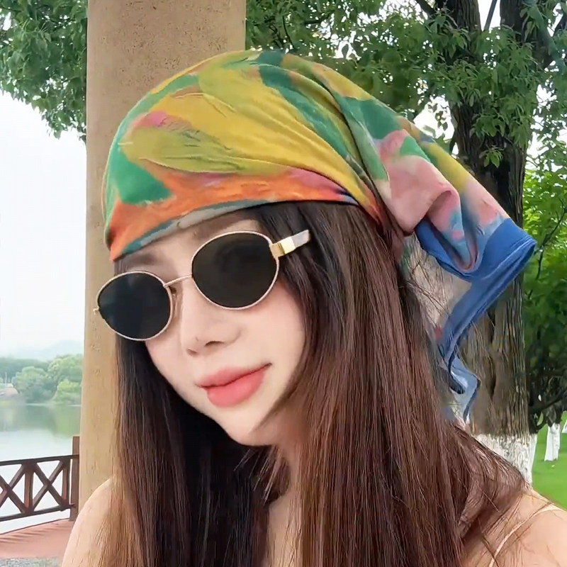 夏季薄款大方巾百搭包头巾新疆西藏海边旅游防晒披肩时尚拍照围巾