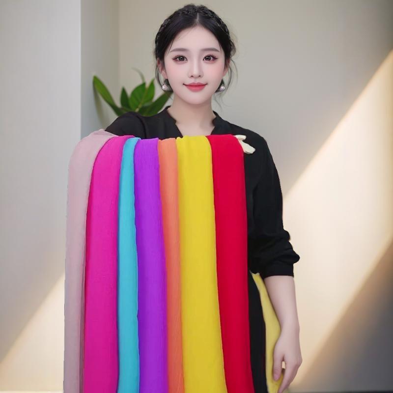 秋冬时尚洋气丝巾女超大百搭纱巾演出舞蹈道具时尚洋气高级感围巾