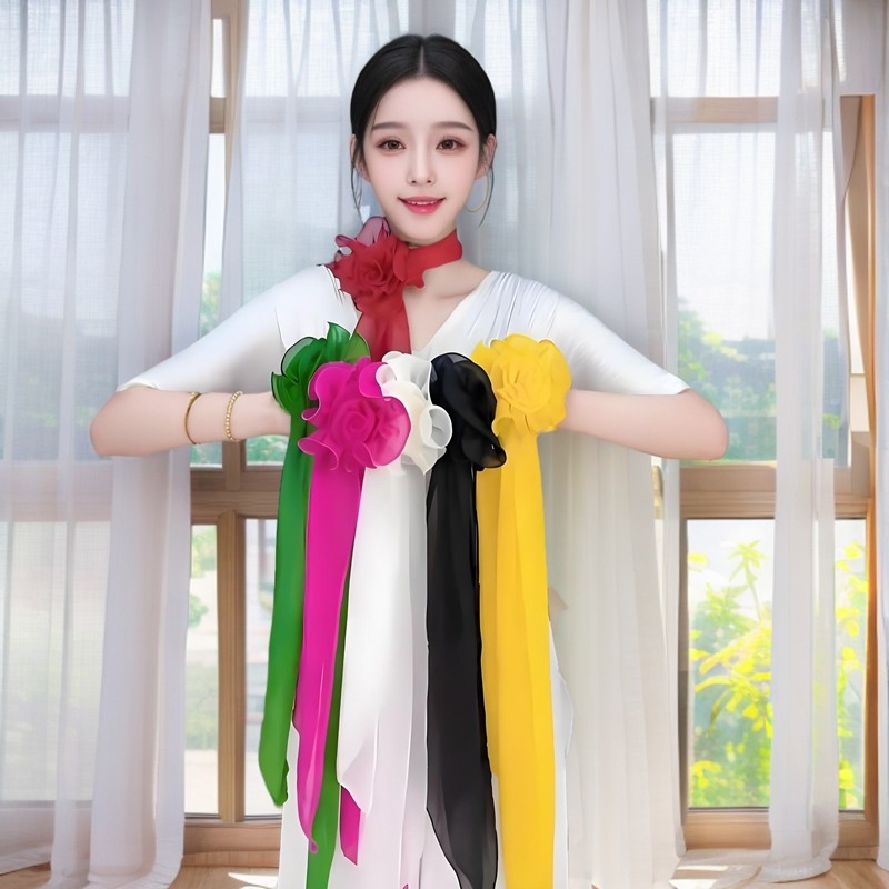 2025新款玫瑰花朵飘带丝巾女时尚百搭遮颈纹围巾洋气旅游拍照纱巾,服饰配件/皮带/帽子/围巾,围巾/丝巾/披肩,淘宝优惠券,粉丝福利购,淘宝优惠卷