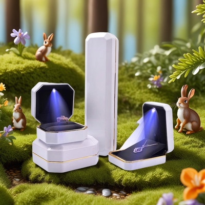 戒指盒婚礼高档LED灯求婚钻戒对戒盒手链手镯项链吊坠首饰收纳盒