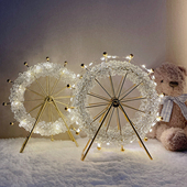 满天星繁星摩天轮&手工diy材料创意桌面小夜灯玻璃珠摆件房间装 饰