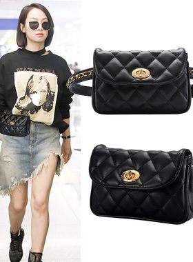 腰包女2023新款时尚潮皮带手机腰带包包工作小巧网红百搭链条胸包