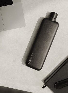 memobottle 不锈钢金属水壶扁平便携礼盒装旅行水杯 男女生高颜值