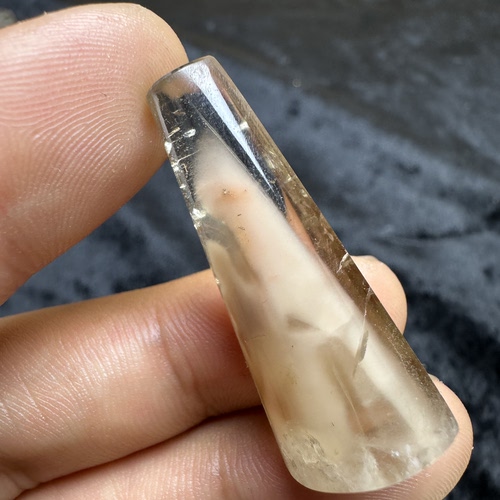 天然黄水晶意象鲨鱼嘴兔毛包裹体水晶挂件饰品全包裹一物一图精品