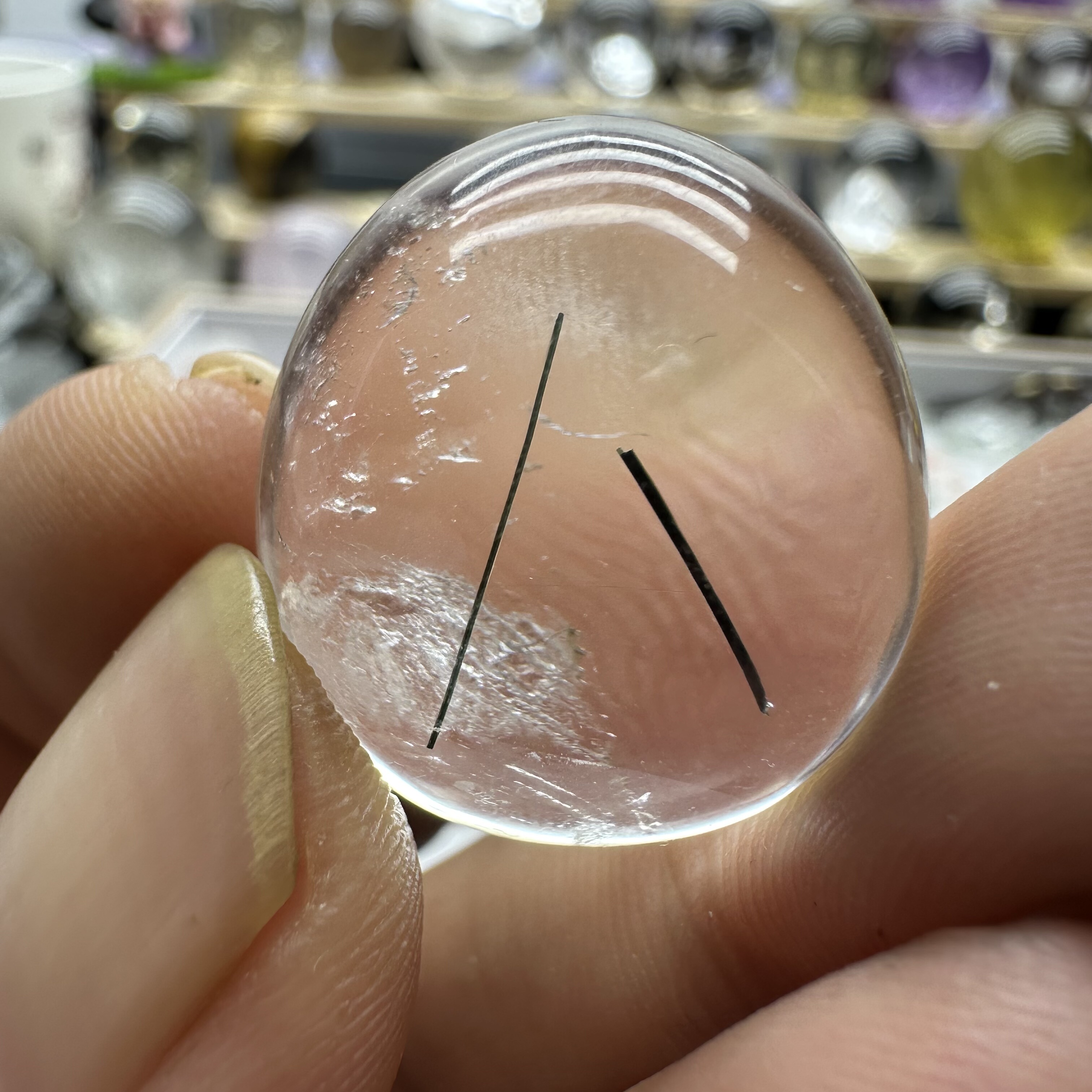 意象水晶天然白水晶人字吊坠挂件晶体干净毛衣链项链裸石一物一图