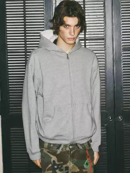 Danci Done Retro Boxy Silhouette Short Soft Fleece Double Zipper Loose Sherpa Sweatshirt Hoodie