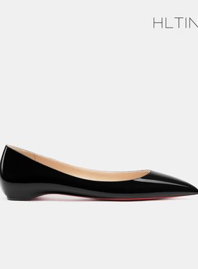 2025新款黑色法式大码平底鞋女职业软底内增高浅口尖头单鞋41一43