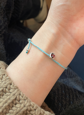 韩系煎蛋手绳女ins风女款轻奢小众女士高颜值高级感手链日常百搭