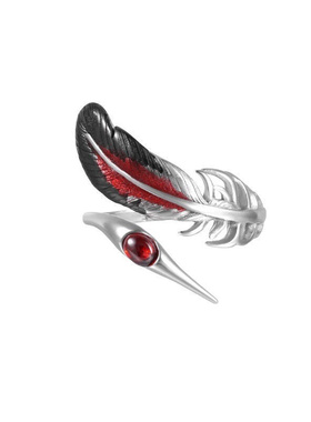 原创设计暗黑羽毛戒指甜酷风高级感小众食指戒恋与深空秦彻指环潮