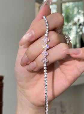 幸运四叶草手链女ins小众设计简约闺蜜手环高级感送女友生日礼物