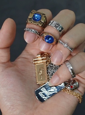 恋与深空戒指沈星回祁煜黎深同款情侣对戒cos周边开口可调节轻奢