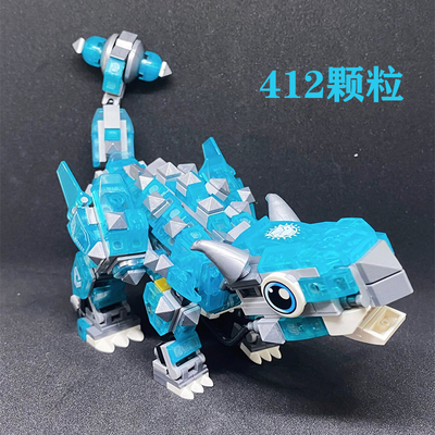 哲高夜光恐龙侏罗纪霸王龙积木男