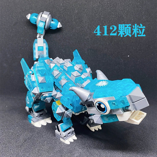 哲高夜光恐龙侏罗纪霸王龙积木男