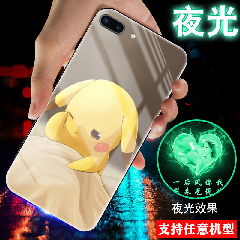 适用苹果8手机壳iphone7新款8plus皮卡丘6夜光7p潮男生6s夜光情侣