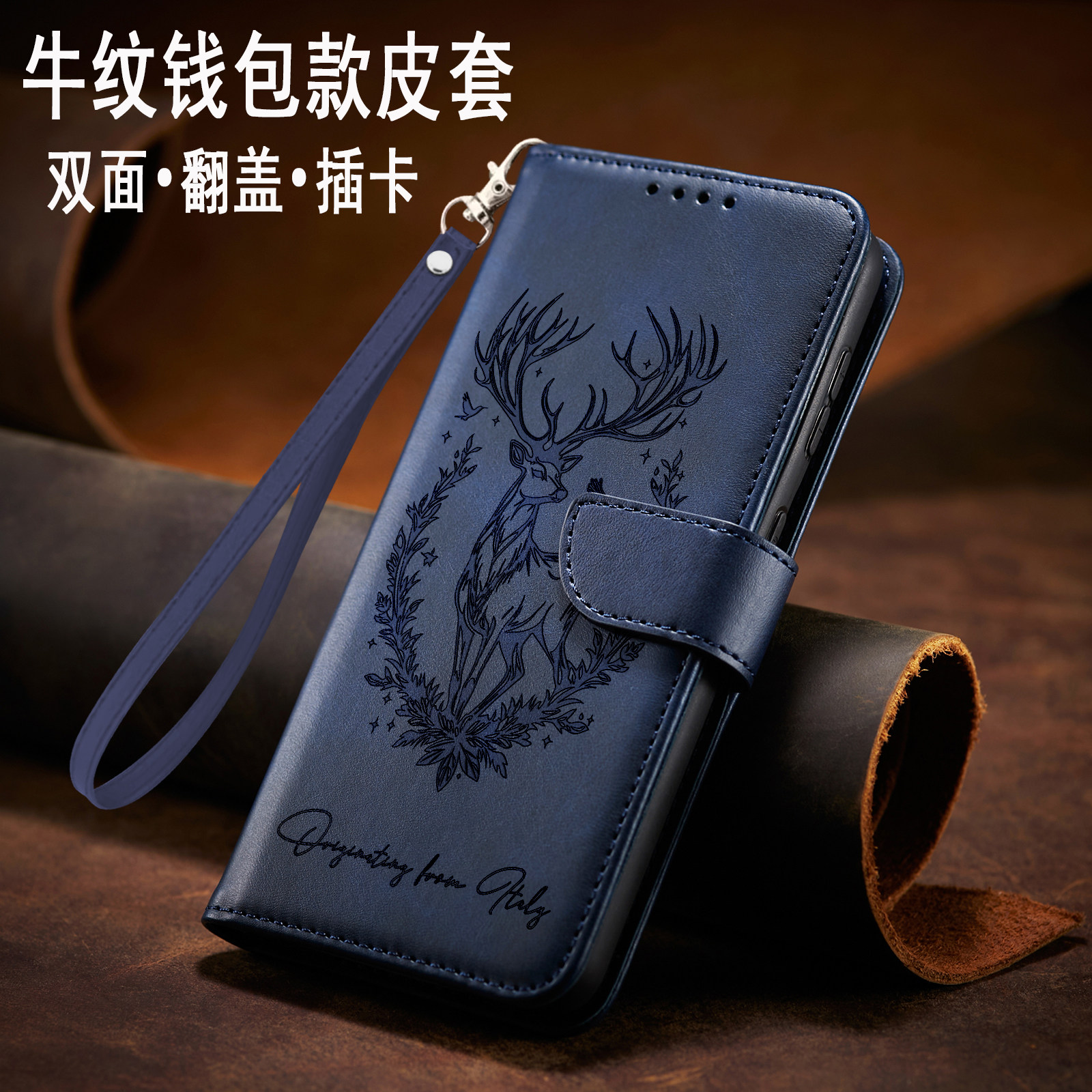 适用于荣耀play10C翻盖保护套手机壳NIC-AN00压花双面皮套复古插卡钱包款带支架软硅胶壳全包磁吸扣防摔