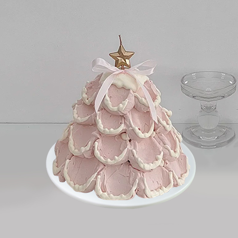 蛋糕模型仿真新款圣诞树星星蜡烛塑胶橱窗样品网红拍照道具可定制