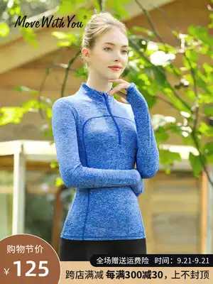 Yoga clothing women's autumn and winter fitness jacket long sleeve yoga clothing coat large size slim running clothing sportswear top