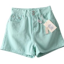 高腰阔腿牛仔短裤女夏新款2025韩版大码胖妹妹遮肉显瘦短裤子潮