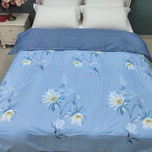 品牌余料13372纯棉斜纹双人大被套卡通花卉田园通用款200*230活性