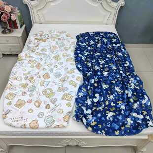 日本毛绒床笠秋冬保暖款100x200单人卡通法兰绒蓄热床垫套沙发套