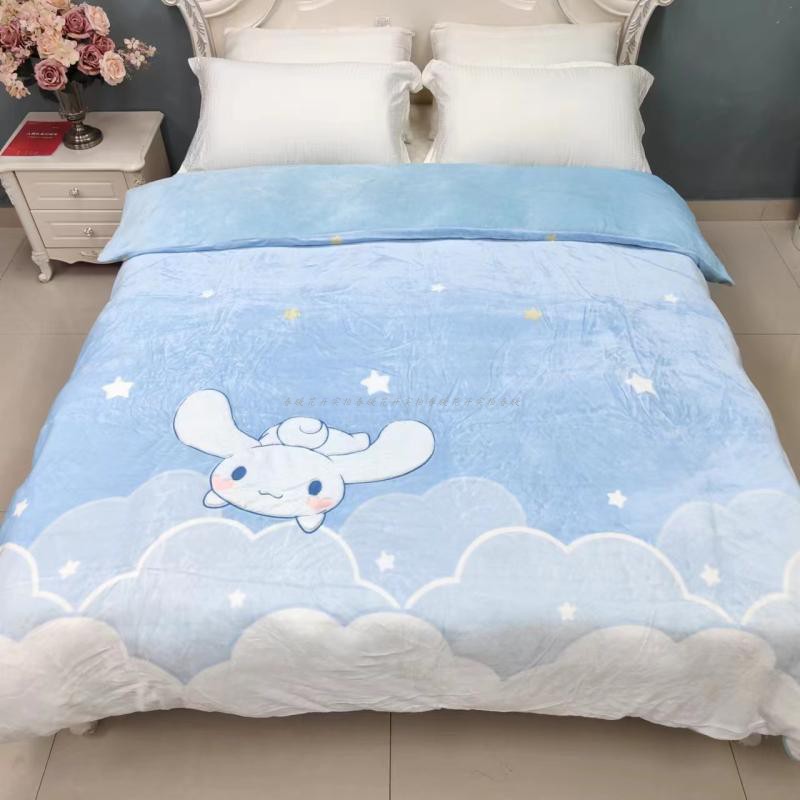 水*法兰绒牛奶绒毛绒单件被套