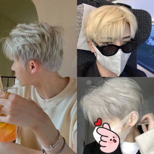 男士专用染发剂膏漂发剂自己在家染奶茶灰白金色奶奶灰冰蓝灰显白