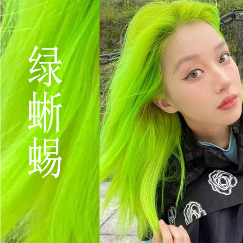 绿蜥蜴潮色蜡染发膏个性显白
