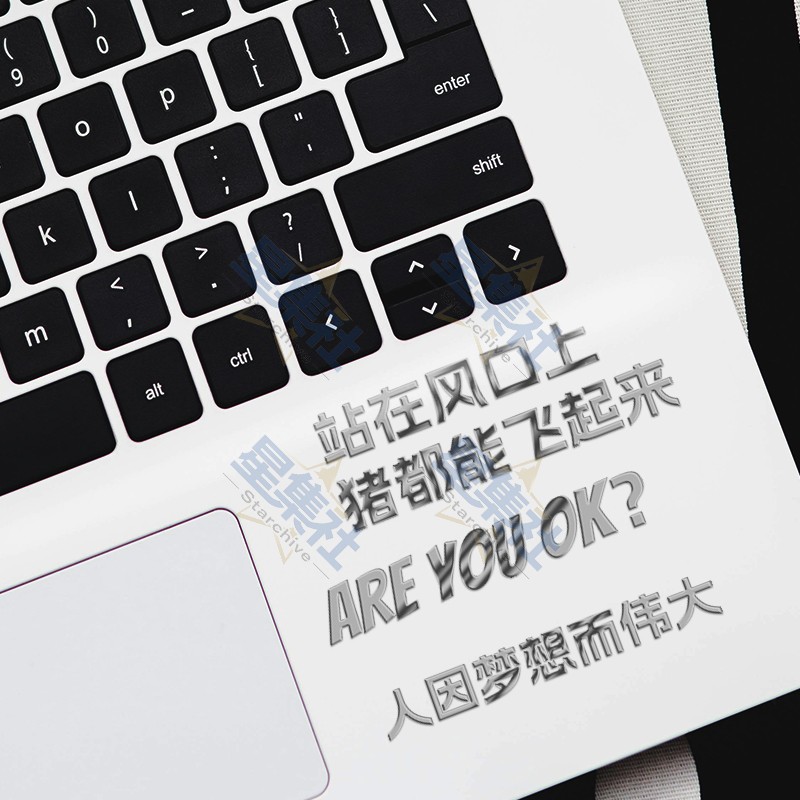 雷军语录励志笔记本电脑贴纸装饰