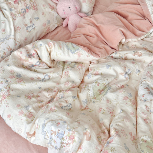 全棉双层纱加宝宝绒保暖四件套