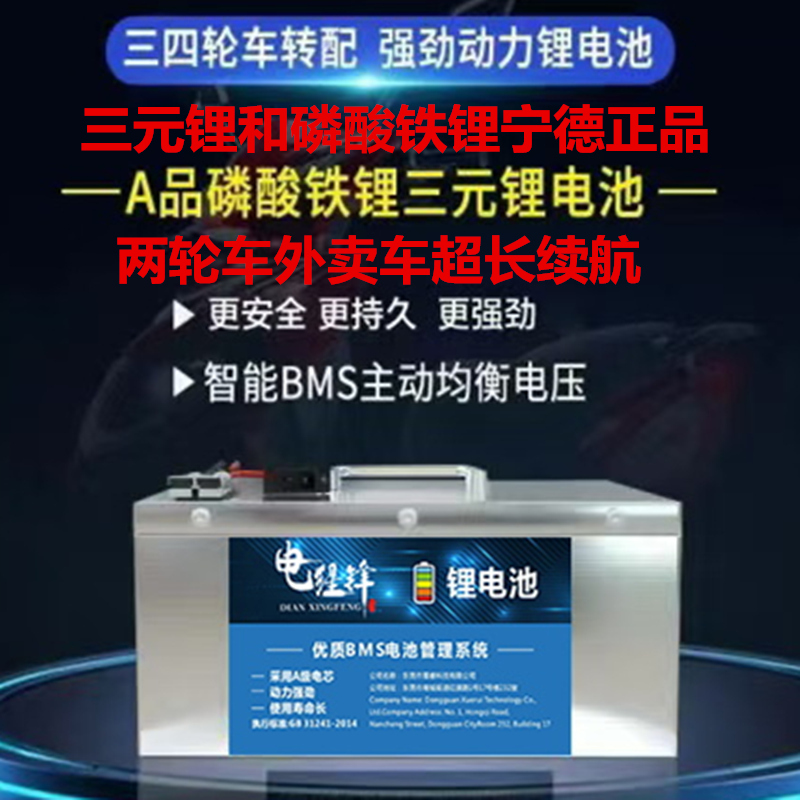 宁德三轮摆摊电动车三元锂电池