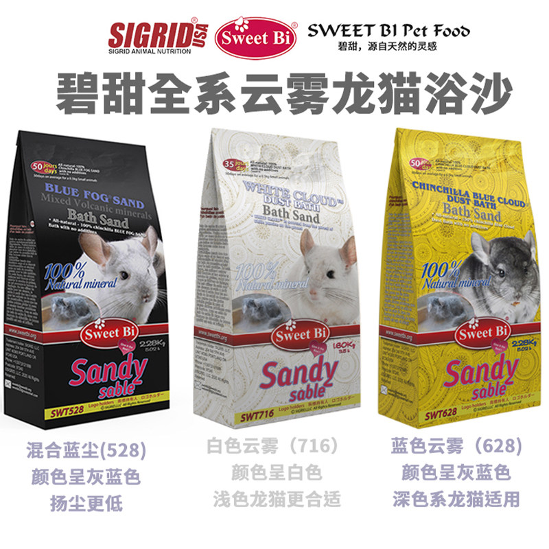 送磨牙石！碧甜浴沙浴粉SweetBi龙猫洗澡火山灰清洁皮肤