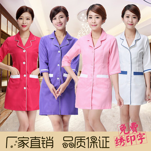 美容师白大褂医护美容服纹绣师春秋冬工作服中短款 医师护士服套装
