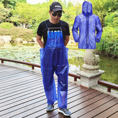 不带鞋 吊带半身雨裤 皮裤 水裤 半衩逮鱼连体雨衣防水钓鱼裤 皮衣渔具