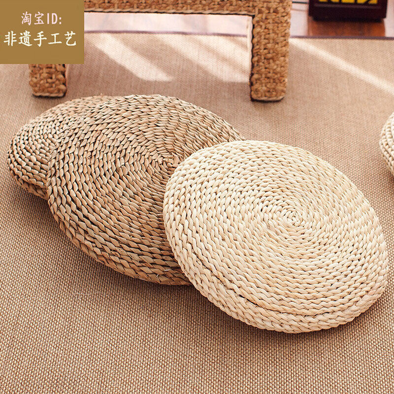 蒲团坐垫户外草编屁垫手工蒲草垫子飘窗地垫室内禅修静坐打坐垫子