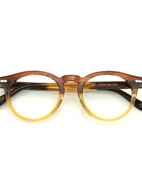 天为尔TVR505同款日本手工手作徐峥同款板材纯钛眼镜框双拼色镜框