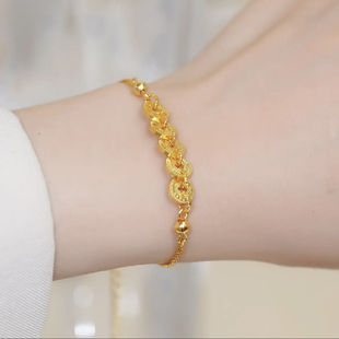 2025新款爆款碎冰冰五帝钱手链女时尚高级感手串轻奢气质百搭手饰