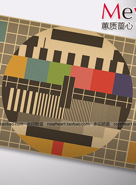 电视台休息 星期二 怀旧复古老海报 装饰画芯 牛皮纸海报 酒吧2