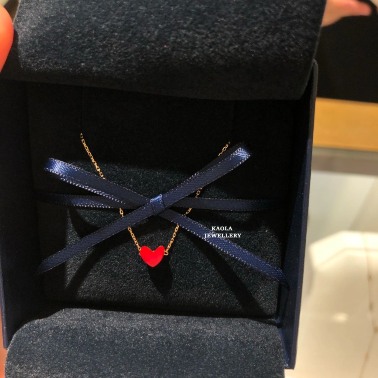 日本18K金小红心手链爱心手镯