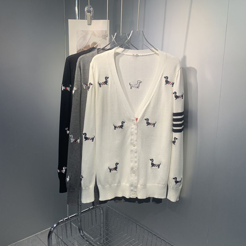 tb小狗开衫女秋冬韩版V领