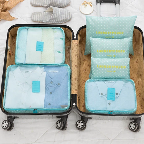 Сумка-органайзер для путешествий, водонепроницаемый комплект, чемодан, в корейском стиле, увеличенная толщина