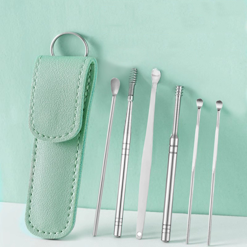 耳勺6件套螺旋弹簧掏耳朵采耳